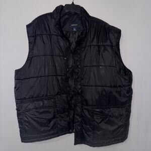Harbor Bay Men Puffer Vest Jacket Black Sleeveless Big & Tall Sport 3XL Black